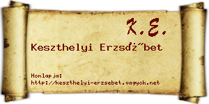 Keszthelyi Erzsébet névjegykártya